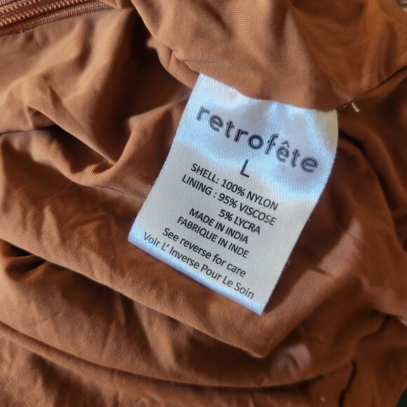 Retrofete Beige and Silver Mini Dress - Picture 9 of 10